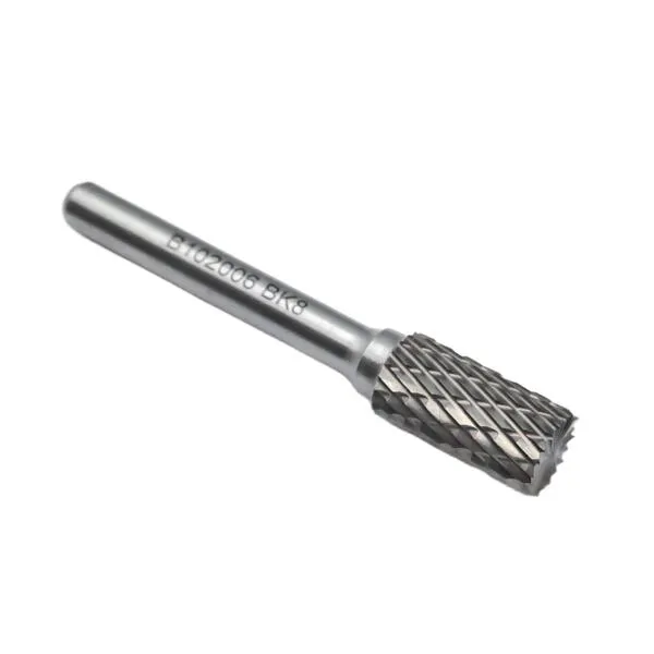Борфреза твердосплавная тип В102006 (цилиндрическая), 10.0 мм, хвостовик 6 мм, торцевой зуб, двойная насечка t018382  (Фото 2)