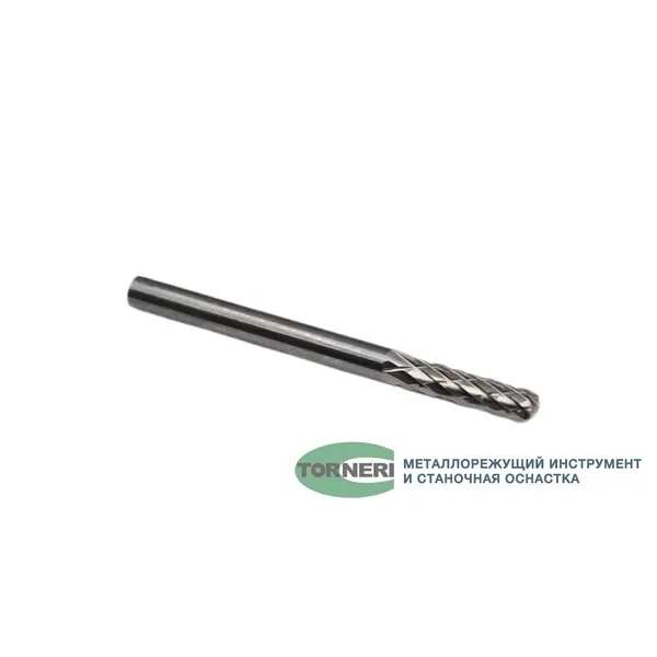 Борфрезы t018385 Борфреза твердосплавная тип C031303 (сфероцилиндрическая), 3.0 мм, хвостовик 3 мм, двойная насечка