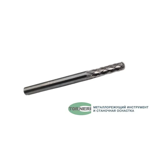 Борфреза твердосплавная тип C031303 (сфероцилиндрическая), 3.0 мм, хвостовик 3 мм, двойная насечка t018385  (Фото 2)