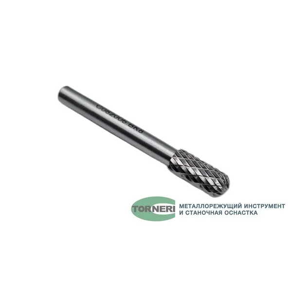 Борфреза твердосплавная тип C082006 (сфероцилиндрическая), 8.0 мм, хвостовик 6 мм, двойная насечка t018387  (Фото 2)