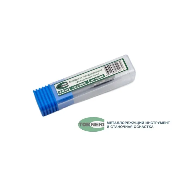 Борфрезы t018388 Борфреза твердосплавная тип C102006 (сфероцилиндрическая), 10.0 мм, хвостовик 6 мм, двойная насечка