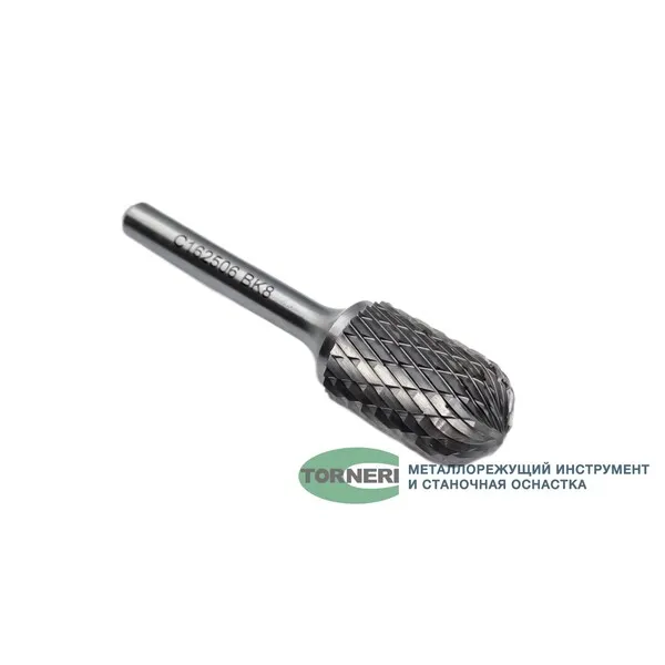 Борфреза твердосплавная тип C162506 (сфероцилиндрическая), 16.0 мм, хвостовик 6 мм, двойная насечка t018390  (Фото 3)