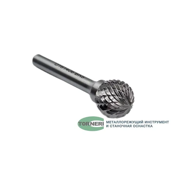 Борфреза твердосплавная тип D161406 (сферическая), 16.0 мм, хвостовик 6 мм, двойная насечка t018396  (Фото 2)