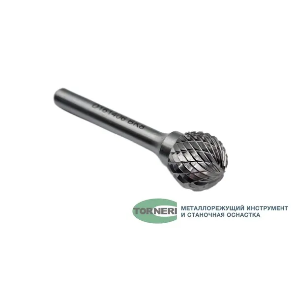 Борфреза твердосплавная тип D161406 (сферическая), 16.0 мм, хвостовик 6 мм, двойная насечка t018396  (Фото 4)