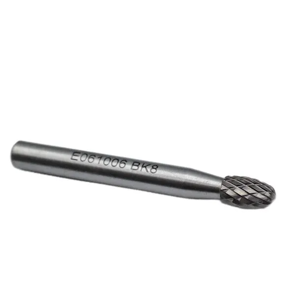 Борфреза твердосплавная тип E061006 (овальная), 6.0 мм, хвостовик 6 мм, двойная насечка t018398  (Фото 2)