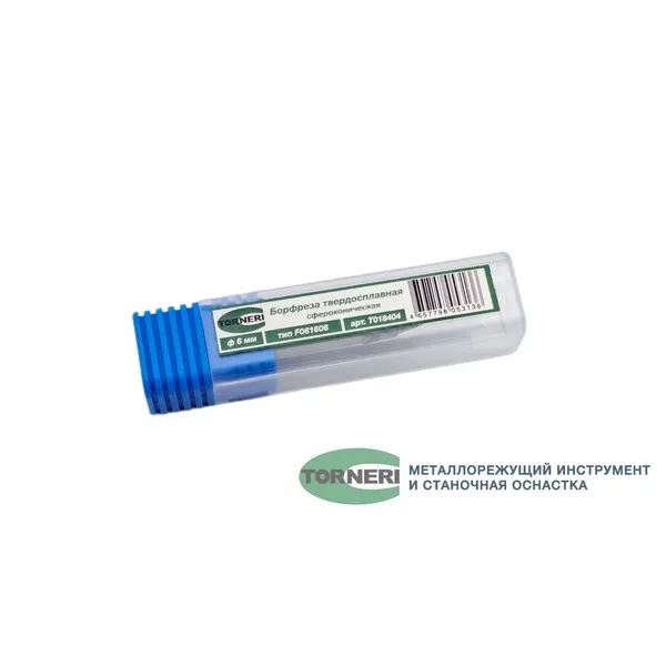Борфреза твердосплавная тип F061606 (сфероконическая), 6.0 мм, хвостовик 6 мм, двойная насечка t018404  (Фото 4)