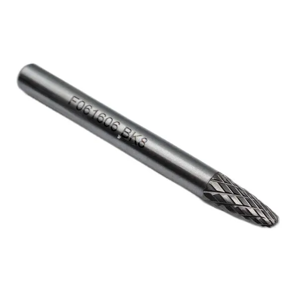 Борфреза твердосплавная тип F061606 (сфероконическая), 6.0 мм, хвостовик 6 мм, двойная насечка t018404  (Фото 2)