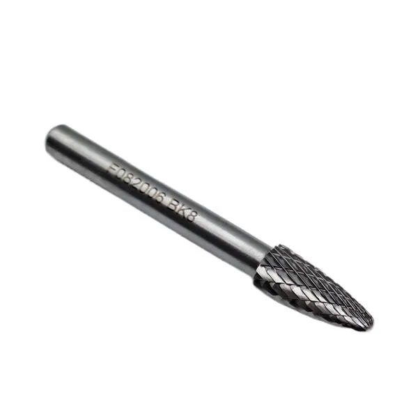 Борфреза твердосплавная тип F082006 (сфероконическая), 8.0 мм, хвостовик 6 мм, двойная насечка t018405  (Фото 3)