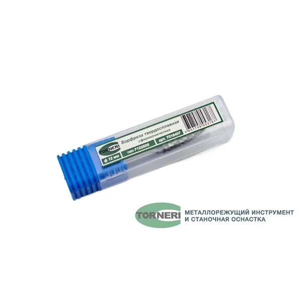 Борфреза твердосплавная тип F122506 (сфероконическая), 12.0 мм, хвостовик 6 мм, двойная насечка t018407  (Фото 2)