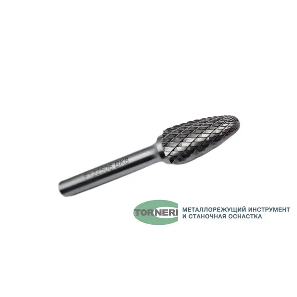 Борфреза твердосплавная тип F122506 (сфероконическая), 12.0 мм, хвостовик 6 мм, двойная насечка t018407  (Фото 3)