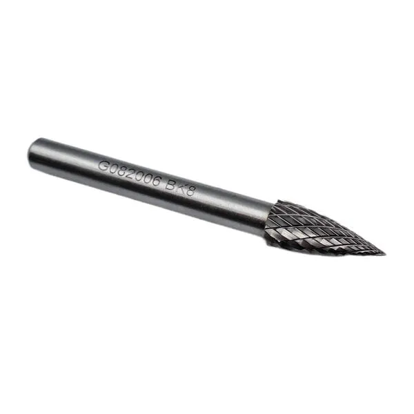Борфреза твердосплавная тип G082006 (сфероконическая с заостренным концом), 8.0 мм, хвостовик 6 мм, двойная насечка t018411  (Фото 3)