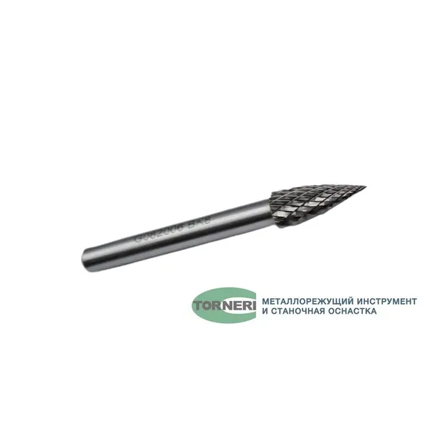 Борфреза твердосплавная тип G082006 (сфероконическая с заостренным концом), 8.0 мм, хвостовик 6 мм, двойная насечка t018411  (Фото 2)