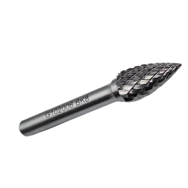Борфреза твердосплавная тип G102006 (сфероконическая с заостренным концом), 10.0 мм, хвостовик 6 мм, двойная насечка t018412  (Фото 3)