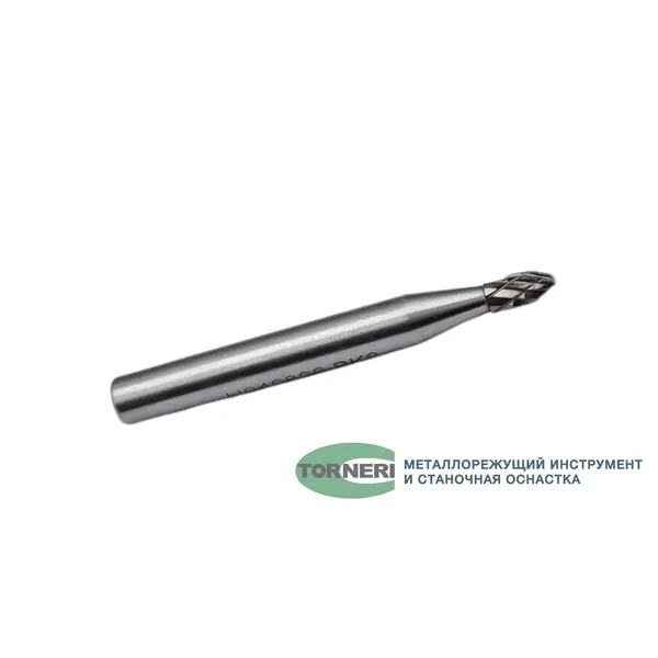 Борфреза твердосплавная тип Н040806 (пламевидная), 4.0 мм, хвостовик 6 мм, двойная насечка t018415  (Фото 4)