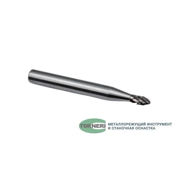 Борфрезы t018415 Борфреза твердосплавная тип Н040806 (пламевидная), 4.0 мм, хвостовик 6 мм, двойная насечка