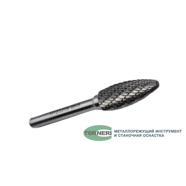 Борфреза твердосплавная тип Н123206 (пламевидная), 12.0 мм, хвостовик 6 мм, двойная насечка t018419  (Фото 4)