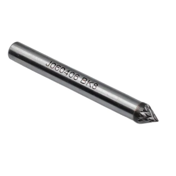 Борфреза твердосплавная тип J060406 (коническая), 6.0 мм, хвостовик 6 мм, двойная насечка t018422  (Фото 3)