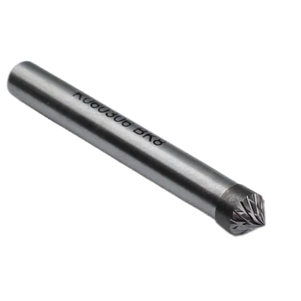 Борфреза твердосплавная тип K060306 (коническая), 6.0 мм, хвостовик 6 мм, двойная насечка t018428  (Фото 2)