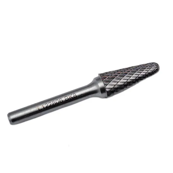 Борфреза твердосплавная тип L122806 (коническая с закругленным концом), 12.0 мм, хвостовик 6 мм, двойная насечка t018437  (Фото 2)