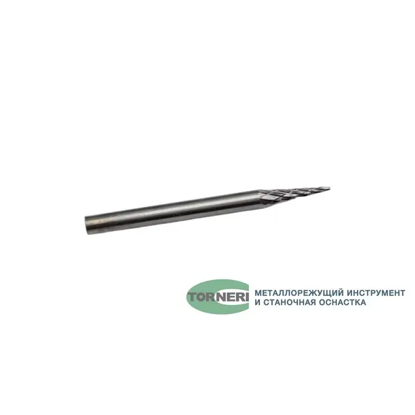 Борфреза твердосплавная тип M031103 (коническая с заостренным концом), 3.0 мм, хвостовик 3 мм, двойная насечка t018440  (Фото 3)