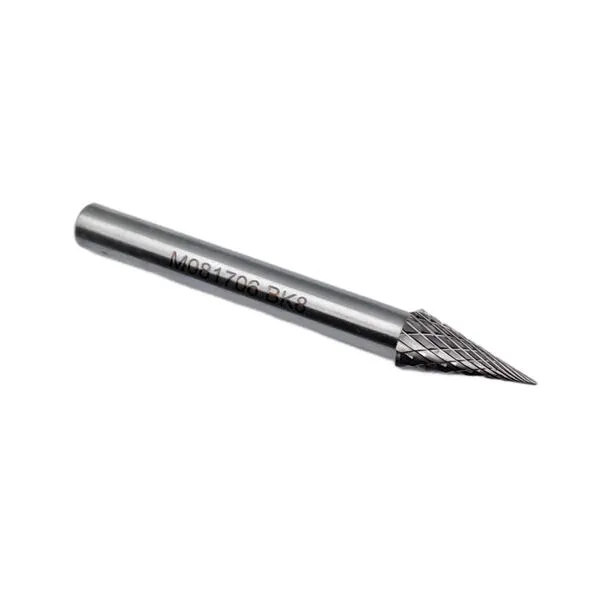 Борфреза твердосплавная тип M081706 (коническая с заостренным концом), 8.0 мм, хвостовик 6 мм, двойная насечка t018442  (Фото 4)
