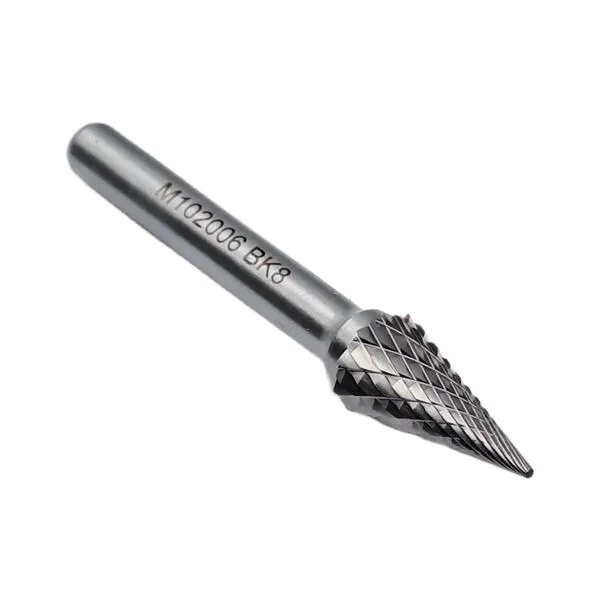 Борфреза твердосплавная тип M102006 (коническая с заостренным концом), 10.0 мм, хвостовик 6 мм, двойная насечка t018443  (Фото 3)