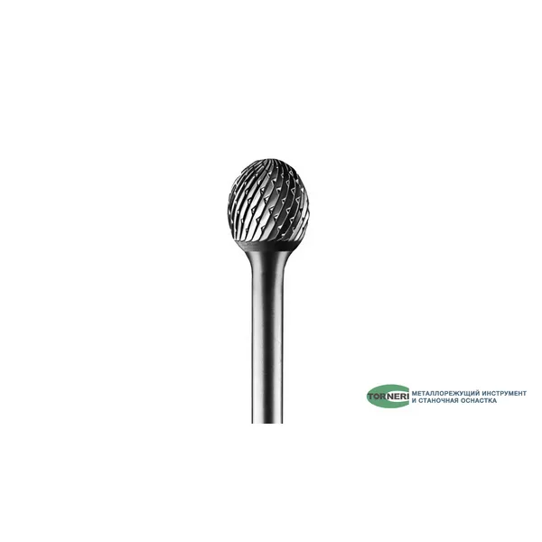 Борфрезы t024758 Борфреза твердосплавная тип D100906 (сферическая), 10.0 мм, хвостовик 6 мм, одинарная насечка
