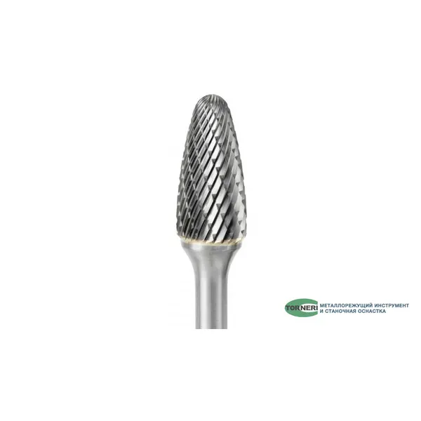 Борфрезы t024759 Борфреза твердосплавная тип F102006 (сфероконическая), 10.0 мм, хвостовик 6 мм, одинарная насечка