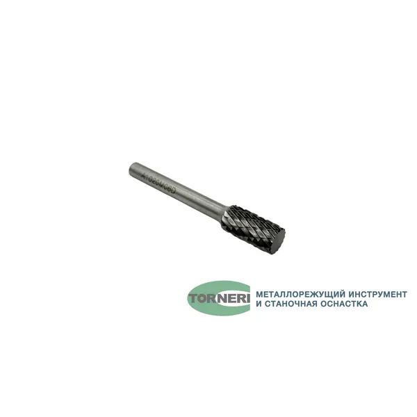 Борфрезы t025342 Борфреза твердосплавная тип A102006 (цилиндрическая), 10.0 мм, хв. 6 мм, двойная насечка