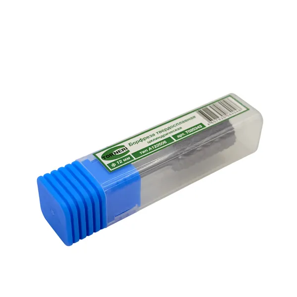 Борфреза твердосплавная тип A122506 (цилиндрическая), 12.0 мм, хв. 6 мм, двойная насечка t025343  (Фото 2)