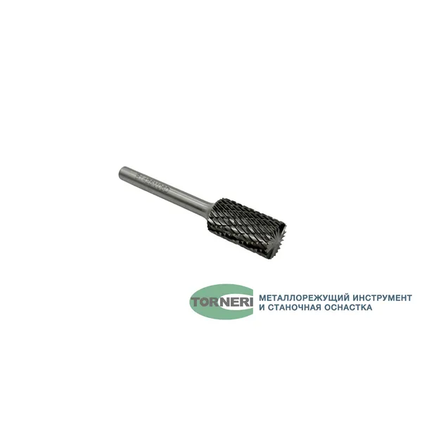 Борфрезы t025349 Борфреза твердосплавная тип В142506 (цилиндрическая), 14.0 мм, хвостовик 6 мм, торцевой зуб, двойная насечка