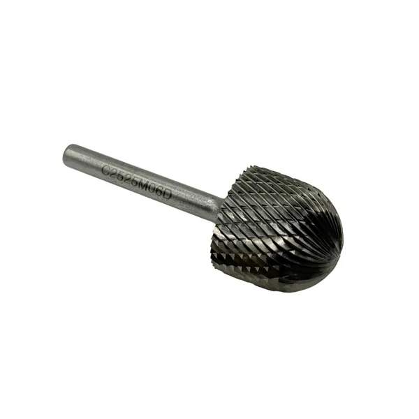 Борфрезы t025357 Борфреза твердосплавная тип C252506 (сфероцилиндрическая), 25.0 мм, хвостовик 6 мм, двойная насечка