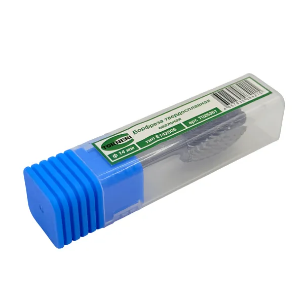 Борфреза твердосплавная тип E142506 (овальная), 14.0 мм, хвостовик 6 мм, двойная насечка t025361  (Фото 3)