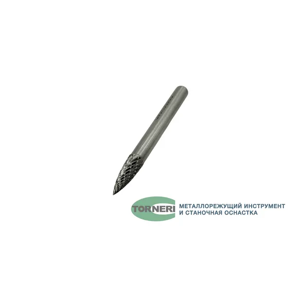 Борфрезы t025367 Борфреза твердосплавная тип G062006 (сфероконическая с заостренным концом), 6.0 мм, хвостовик 6 мм, двойная насечка