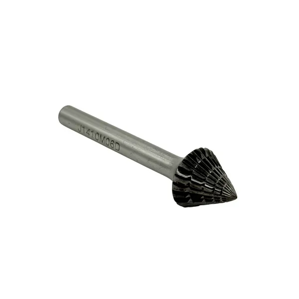 Борфрезы t025375 Борфреза твердосплавная тип J141006 (коническая), 14.0 мм, хвостовик 6 мм, двойная насечка