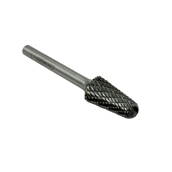 Борфрезы t025379 Борфреза твердосплавная тип L142506 (коническая с закругленным концом), 14.0 мм, хвостовик 6 мм, двойная насечка