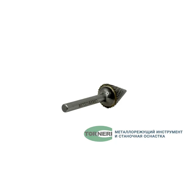 Борфреза твердосплавная тип M202506 (коническая с заостренным концом), 20.0 мм, хвостовик 6 мм, двойная насечка t025382  (Фото 2)