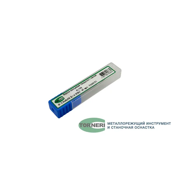 Фреза концевая твердосплавная ц/х ф 3.0х8х50 мм z=4, хвостовик 4 мм, с покрытием AlTiN, HRC 45 t018551  (Фото 2)
