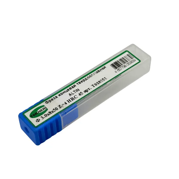 Фреза концевая твердосплавная ц/х ф 3.0х8х50 мм z=4, хвостовик 4 мм, с покрытием AlTiN, HRC 45 t018551  (Фото 3)