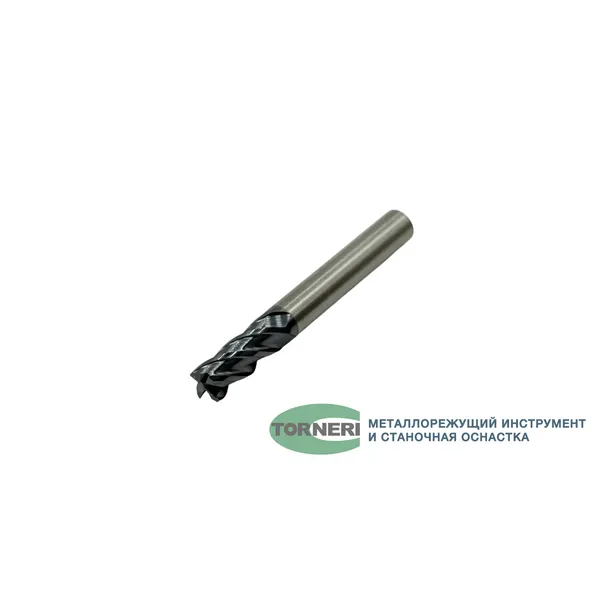 Фрезы твердосплавные t018554 Фреза концевая твердосплавная ц/х ф 6.0х15х50 мм z=4, с покрытием AlTiN, HRC 45