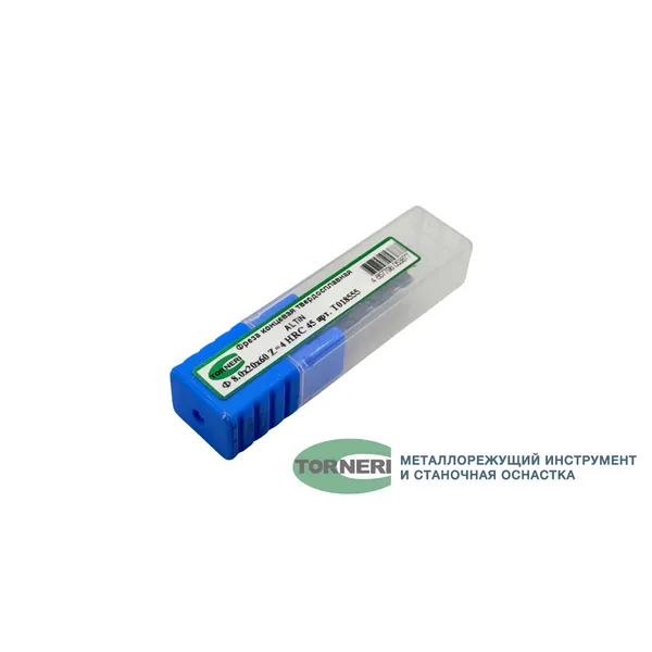 Фреза концевая твердосплавная ц/х ф 8.0х20х60 мм z=4, с покрытием AlTiN, HRC 45 t018555  (Фото 2)