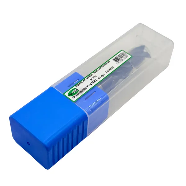 Фреза концевая твердосплавная ц/х ф 14х40х100 мм z=4, с покрытием AlTiN, HRC 45 t018558  (Фото 2)