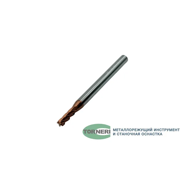 Фрезы твердосплавные t018565 Фреза концевая твердосплавная ц/х ф 3.0х9х50 мм z=4, хвостовик 4 мм, с покрытием TiXCo, HRC 55