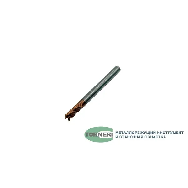 Фрезы твердосплавные t018566 Фреза концевая твердосплавная ц/х ф 4.0х10х50 мм z=4, с покрытием TiXCo, HRC 55