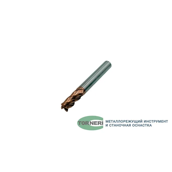 Фрезы твердосплавные t018568 Фреза концевая твердосплавная ц/х ф 6.0х15х50 мм z=4, с покрытием TiXCo, HRC 55