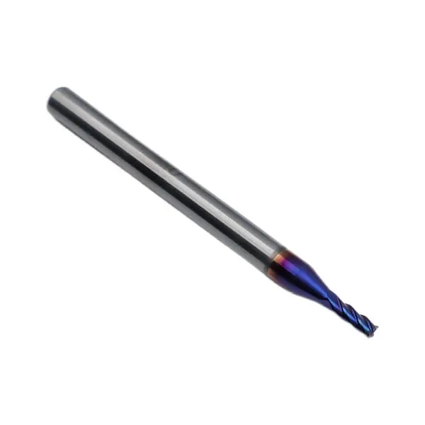 Фреза концевая твердосплавная ц/х ф 2.0х6х50 мм z=4, хвостовик 4 мм, с покрытием nACo-blue, HRC 65 t018572  (Фото 2)