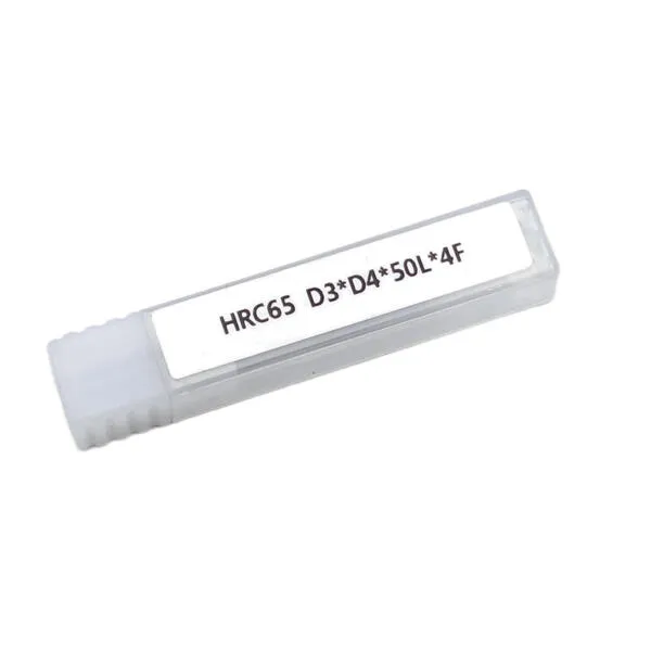 Фрезы твердосплавные t018573 Фреза концевая твердосплавная ц/х ф 3.0х8х50 мм z=4, хвостовик 4 мм, с покрытием nACo-blue, HRC 65