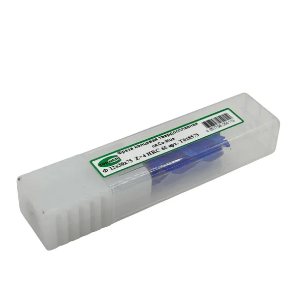 Фреза концевая твердосплавная ц/х ф 12х30х75 мм z=4, с покрытием nACo-blue, HRC 65 t018579  (Фото 3)