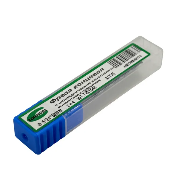 Фреза концевая твердосплавная ц/х ф 5.0х24х58 мм z=4, с покрытием AlTiN, HRC 45 t021646  (Фото 3)