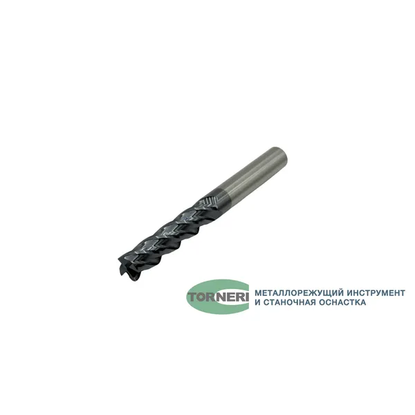 Фрезы твердосплавные t021651 Фреза концевая твердосплавная ц/х ф 10х45х95 мм z=4, с покрытием AlTiN, HRC 45
